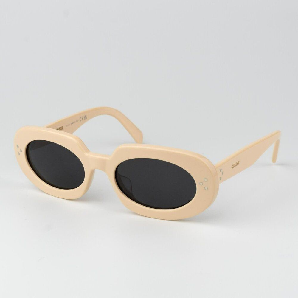 Celine 3 DOTS Women Sunglasses Ivory Grey Geometric CL40276U 25A BRAND NEW - Picture 2 of 10